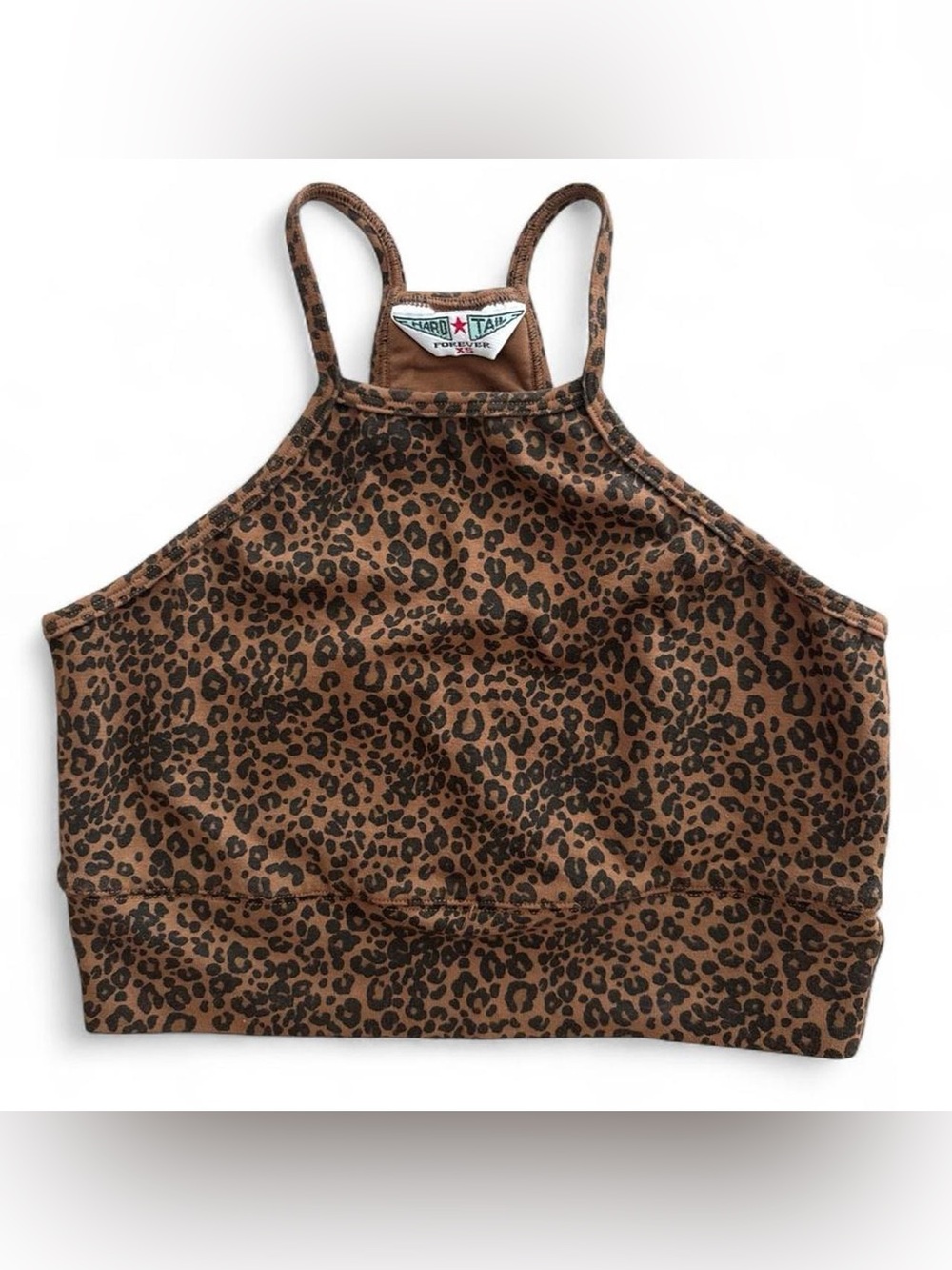 Hard Tail leopard print crop top